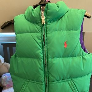 Ralph Lauren girls reversible puffer vest.